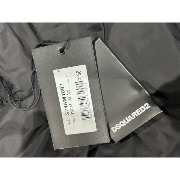 DSQUARED2 Mens Black Puffer Quilted Down Jacket Sz 50/Large NWT S74AM1097 - Picture 10 of 16